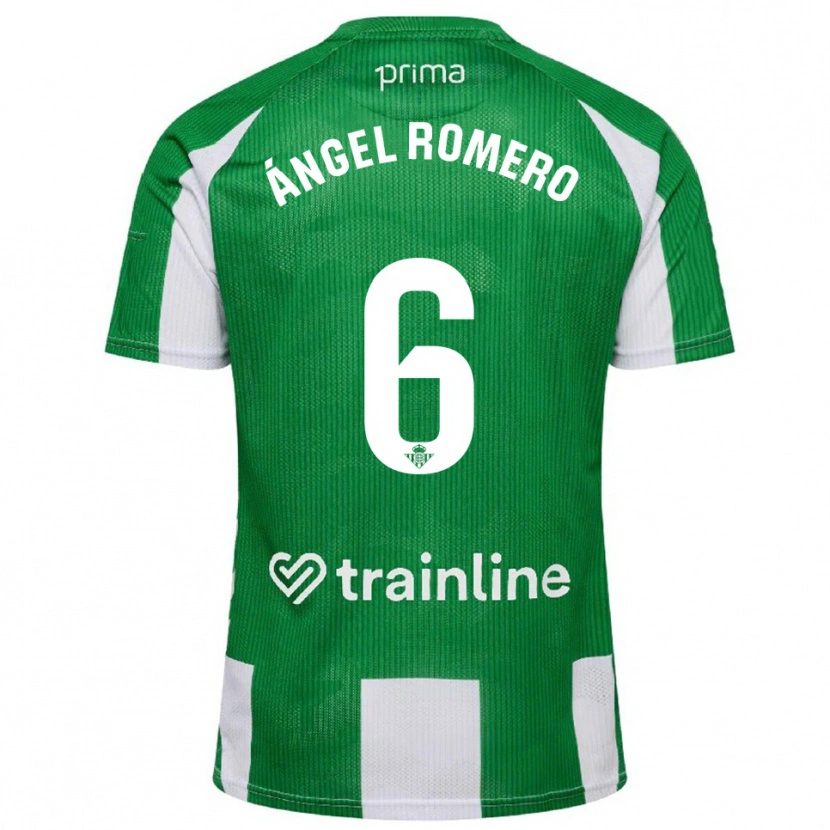 Danxen Niño Camiseta Miguel Ángel Romero #6 Verde Blanco 1ª Equipación 2025/26 La Camisa México