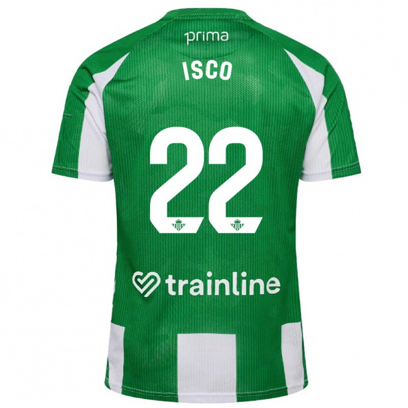 Danxen Niño Camiseta Isco #22 Verde Blanco 1ª Equipación 2025/26 La Camisa México