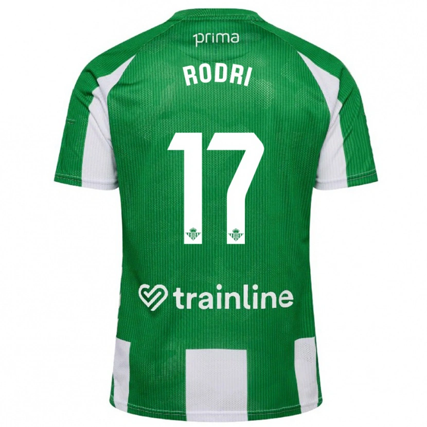 Danxen Niño Camiseta Rodri Sanchez #17 Verde Blanco 1ª Equipación 2025/26 La Camisa México
