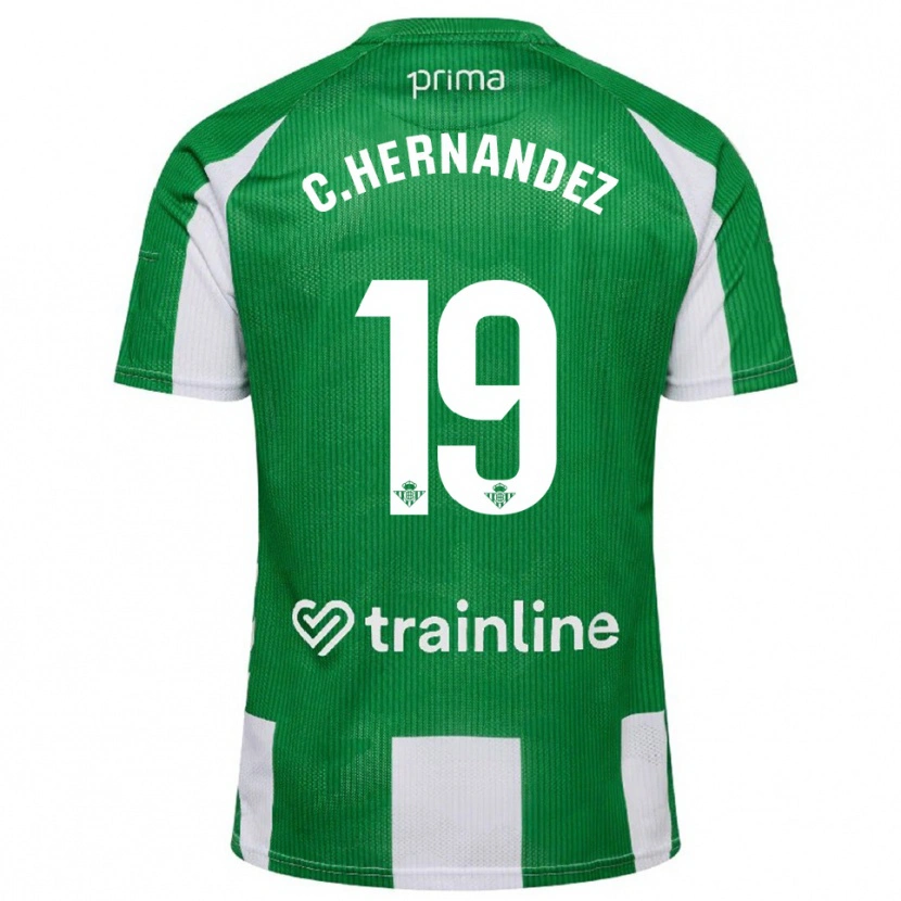 Danxen Niño Camiseta Cucho Hernández #19 Verde Blanco 1ª Equipación 2025/26 La Camisa México
