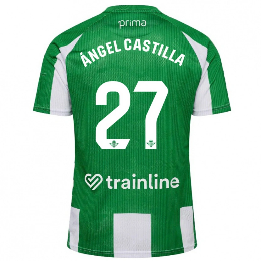 Danxen Niño Camiseta Miguel Ángel Castilla #27 Verde Blanco 1ª Equipación 2025/26 La Camisa México