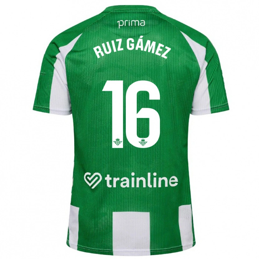 Danxen Niño Camiseta María Ruiz Gámez #16 Verde Blanco 1ª Equipación 2025/26 La Camisa México