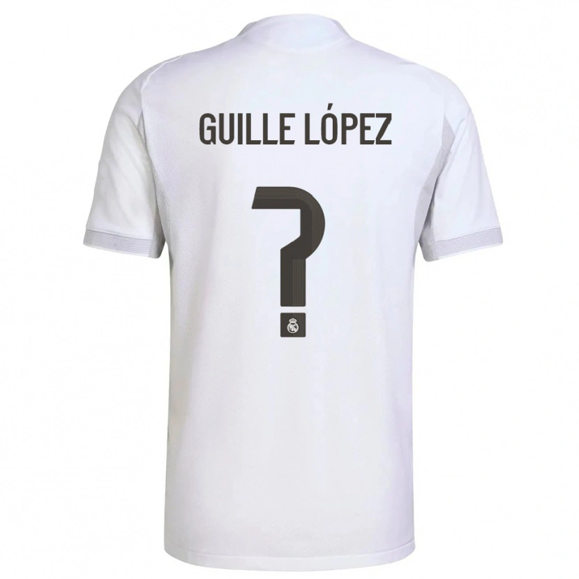 Danxen Niño Camiseta Guille López #0 Blanco Amarillo 1ª Equipación 2025/26 La Camisa México
