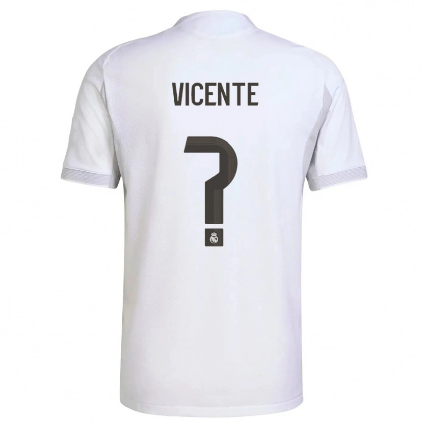 Danxen Niño Camiseta Dani Vicente #0 Blanco Amarillo 1ª Equipación 2025/26 La Camisa México