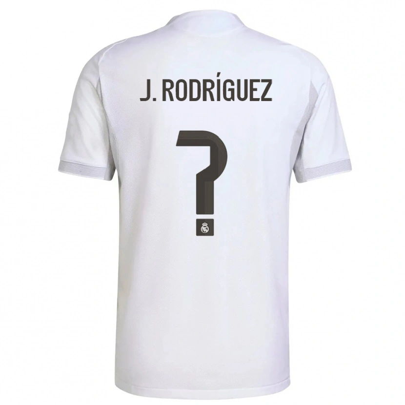 Danxen Niño Camiseta Juan Rodríguez #0 Blanco Amarillo 1ª Equipación 2025/26 La Camisa México