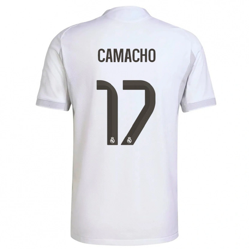 Danxen Niño Camiseta Carla Camacho #17 Blanco Amarillo 1ª Equipación 2025/26 La Camisa México