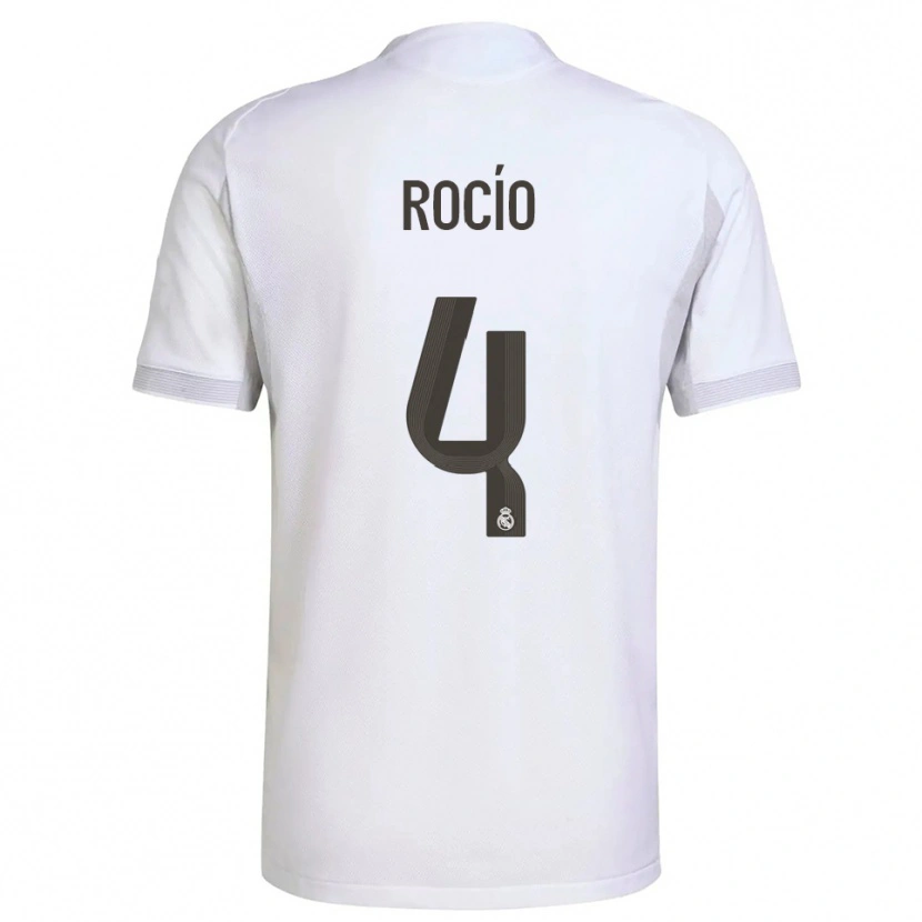 Danxen Niño Camiseta Rocío Gálvez #4 Blanco Amarillo 1ª Equipación 2025/26 La Camisa México