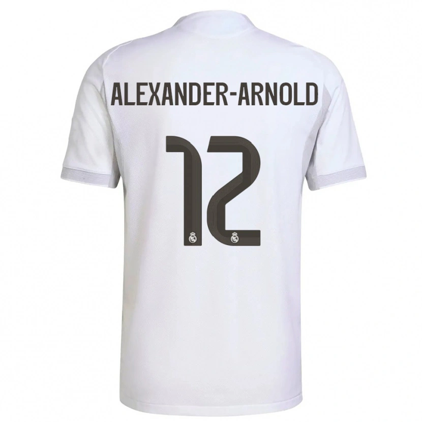 Danxen Niño Camiseta Trent Alexander-Arnold #12 Blanco Amarillo 1ª Equipación 2025/26 La Camisa México