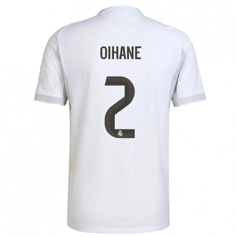 Danxen Niño Camiseta Oihane Hernández #2 Blanco Amarillo 1ª Equipación 2025/26 La Camisa México