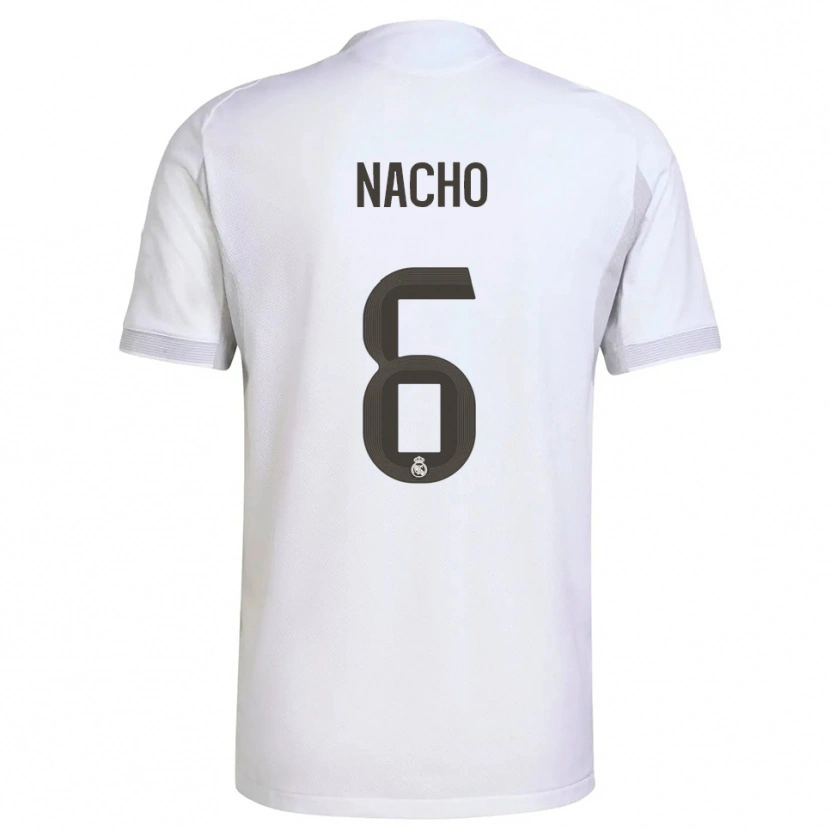 Danxen Niño Camiseta Nacho Fernandez #6 Blanco Amarillo 1ª Equipación 2025/26 La Camisa México