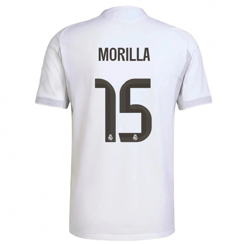 Danxen Niño Camiseta Jairo Morilla #15 Blanco Amarillo 1ª Equipación 2025/26 La Camisa México