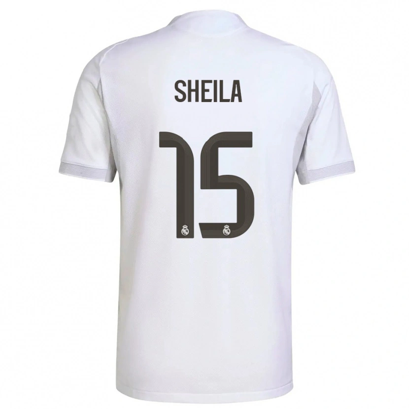 Danxen Niño Camiseta Sheila García #15 Blanco Amarillo 1ª Equipación 2025/26 La Camisa México