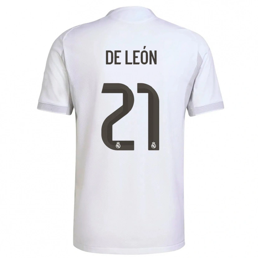 Danxen Niño Camiseta Jeremy De León #21 Blanco Amarillo 1ª Equipación 2025/26 La Camisa México