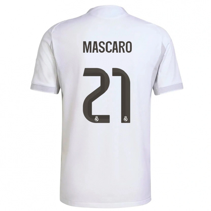Danxen Niño Camiseta Joan Mascaró #21 Blanco Amarillo 1ª Equipación 2025/26 La Camisa México