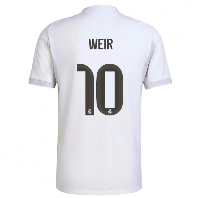 Danxen Niño Camiseta Caroline Weir #10 Blanco Amarillo 1ª Equipación 2025/26 La Camisa México