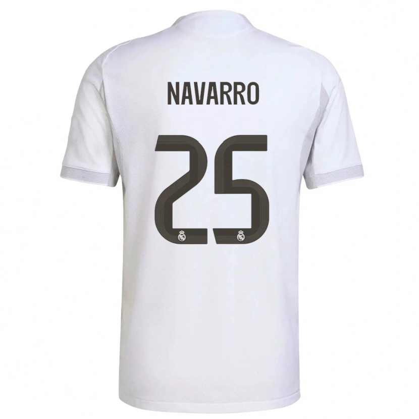 Danxen Niño Camiseta Javier Navarro #25 Blanco Amarillo 1ª Equipación 2025/26 La Camisa México