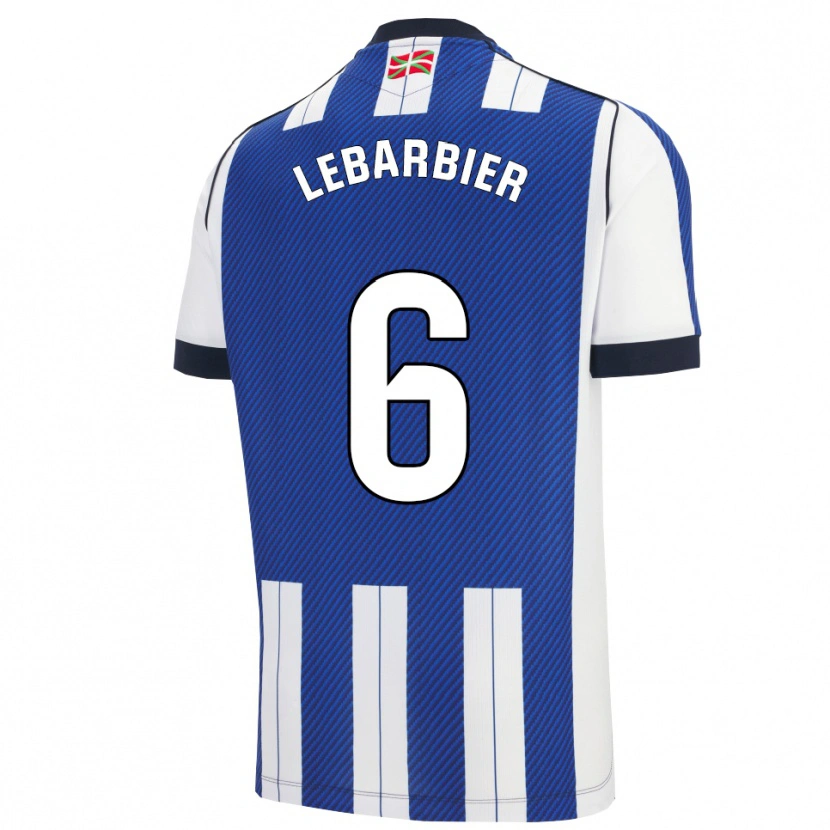 Danxen Niño Camiseta Alex Lebarbier #6 Azul Blanco 1ª Equipación 2025/26 La Camisa México