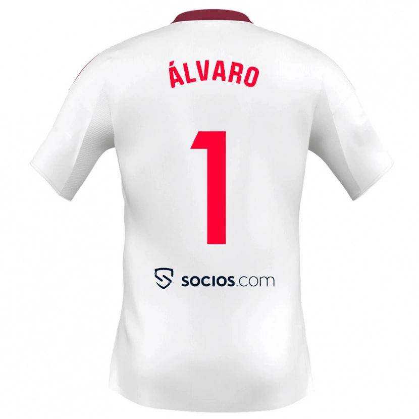 Danxen Niño Camiseta Álvaro Fernández #1 Blanco Rojo 1ª Equipación 2025/26 La Camisa México