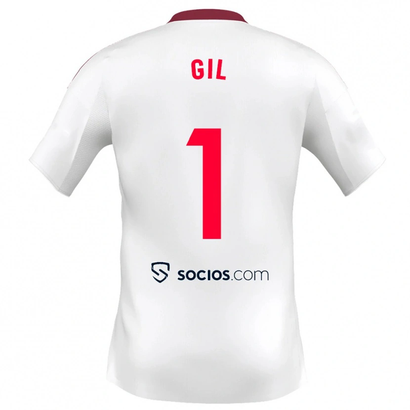 Danxen Niño Camiseta David Gil #1 Blanco Rojo 1ª Equipación 2025/26 La Camisa México