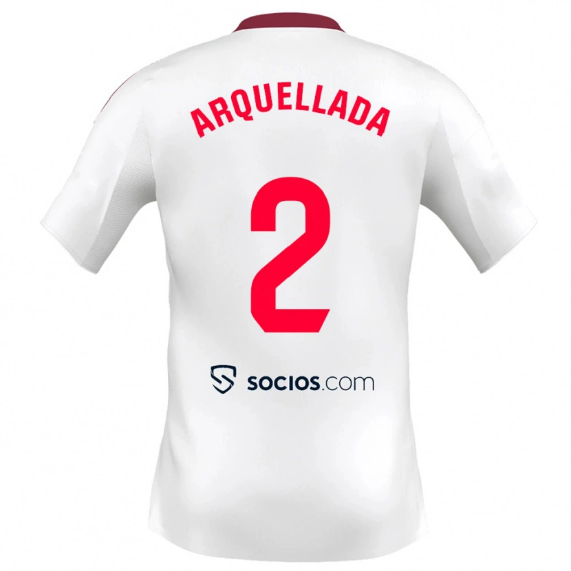 Danxen Niño Camiseta Álvaro Arquellada #2 Blanco Rojo 1ª Equipación 2025/26 La Camisa México