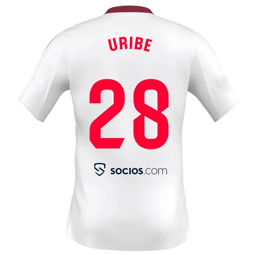 Danxen Niño Camiseta Raúl Uribe #28 Blanco Rojo 1ª Equipación 2025/26 La Camisa México