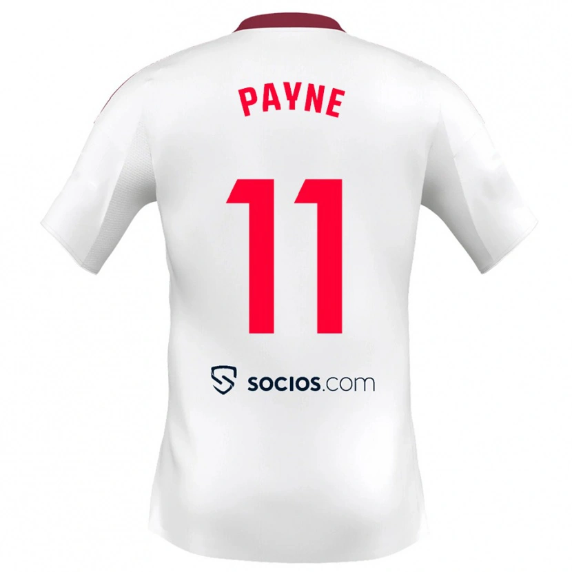 Danxen Niño Camiseta Antionette Oyedupe Toni Payne #11 Blanco Rojo 1ª Equipación 2025/26 La Camisa México