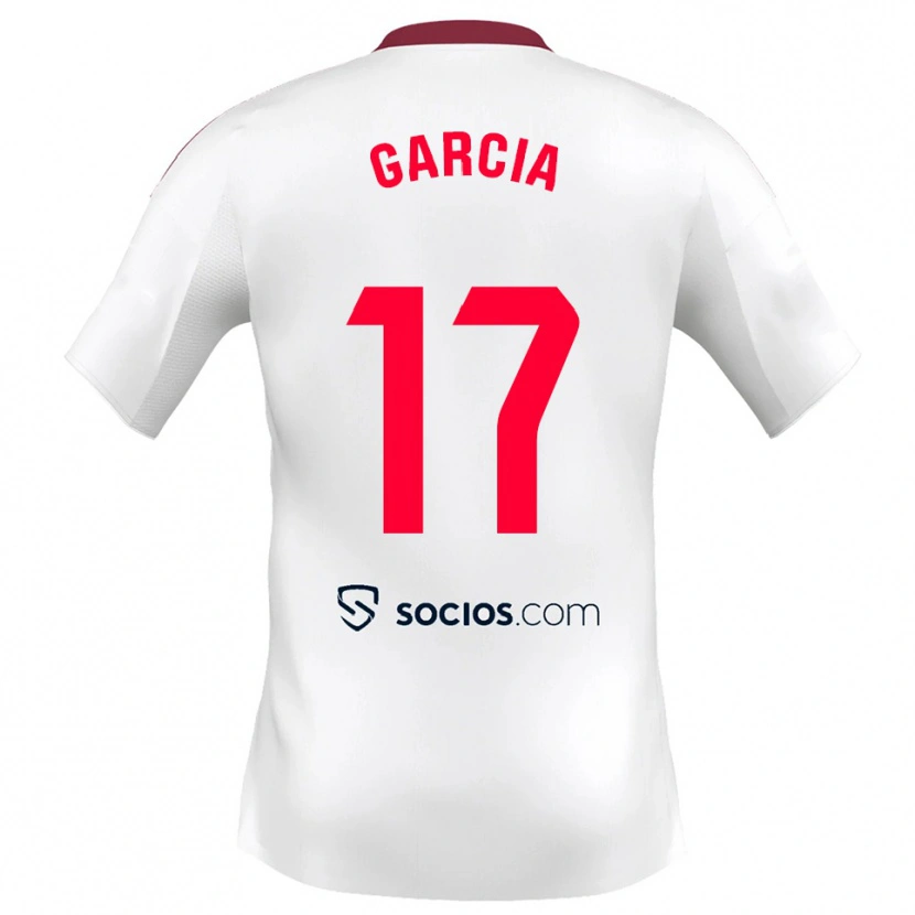 Danxen Niño Camiseta Débora García #17 Blanco Rojo 1ª Equipación 2025/26 La Camisa México