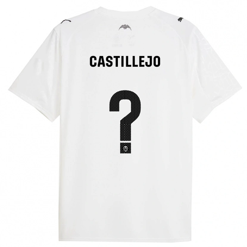 Danxen Niño Camiseta Samu Castillejo #0 Blanco Negro 1ª Equipación 2025/26 La Camisa México