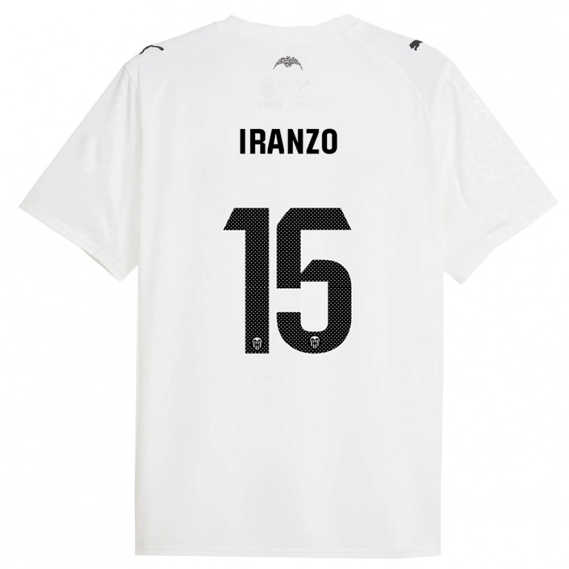 Danxen Niño Camiseta Rubén Iranzo #15 Blanco Negro 1ª Equipación 2025/26 La Camisa México