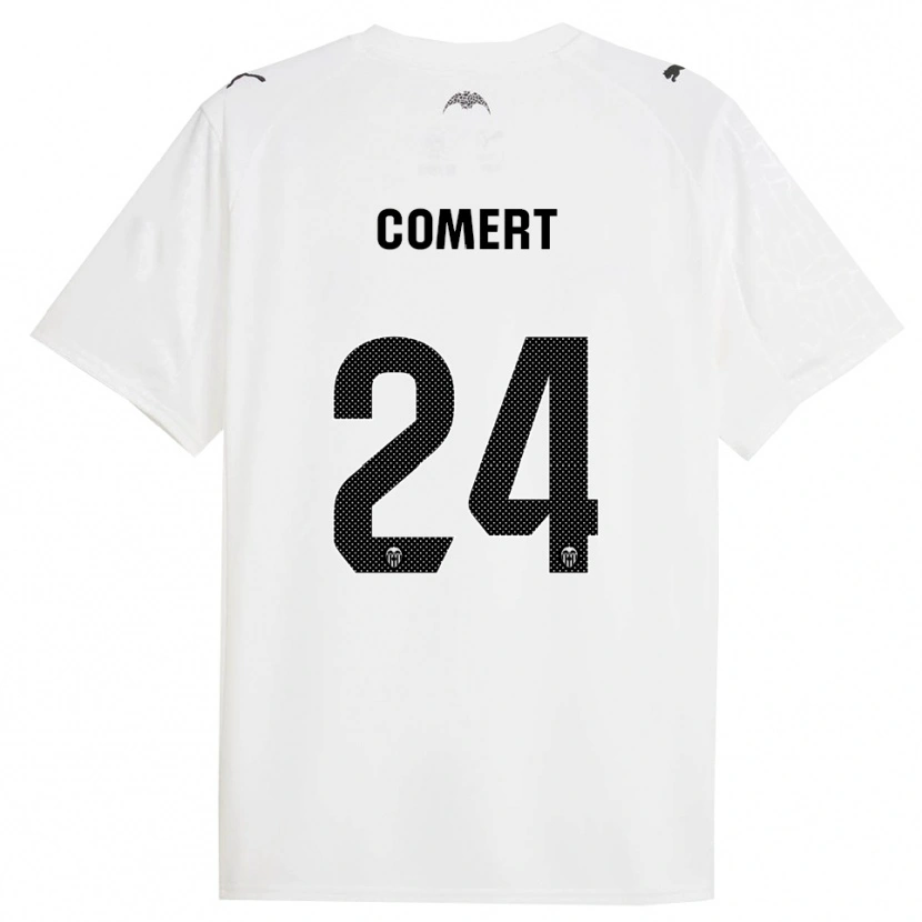 Danxen Niño Camiseta Eray Comert #24 Blanco Negro 1ª Equipación 2025/26 La Camisa México
