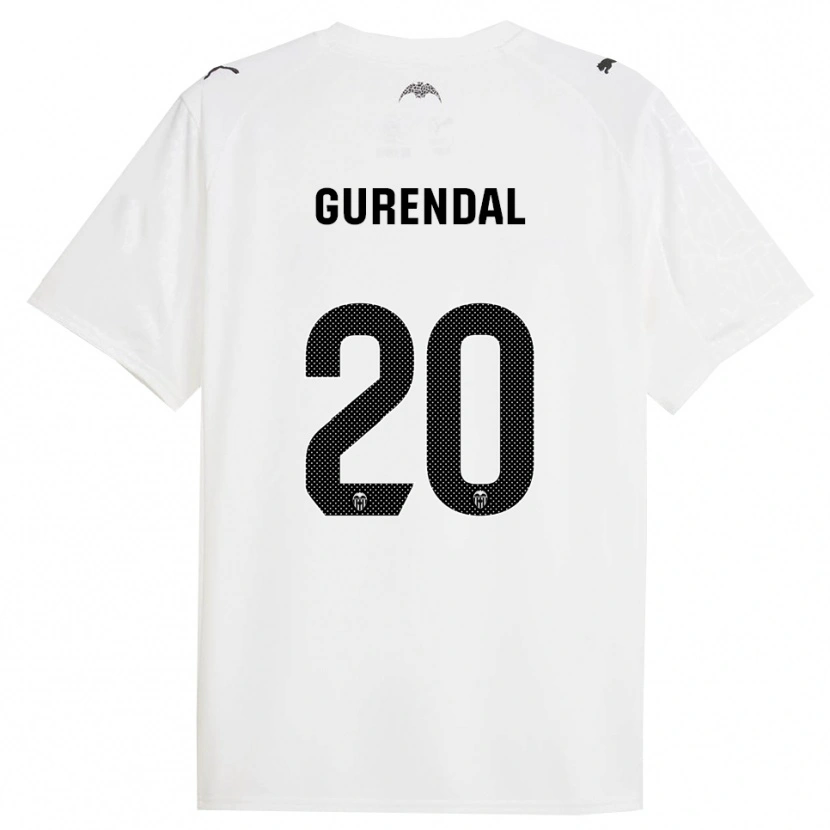 Danxen Niño Camiseta Alexander Gurendal #20 Blanco Negro 1ª Equipación 2025/26 La Camisa México