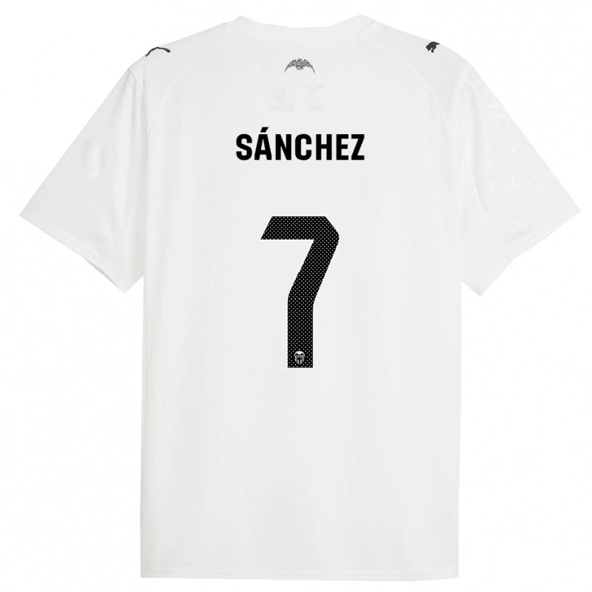 Danxen Niño Camiseta Dani Sánchez #7 Blanco Negro 1ª Equipación 2025/26 La Camisa México