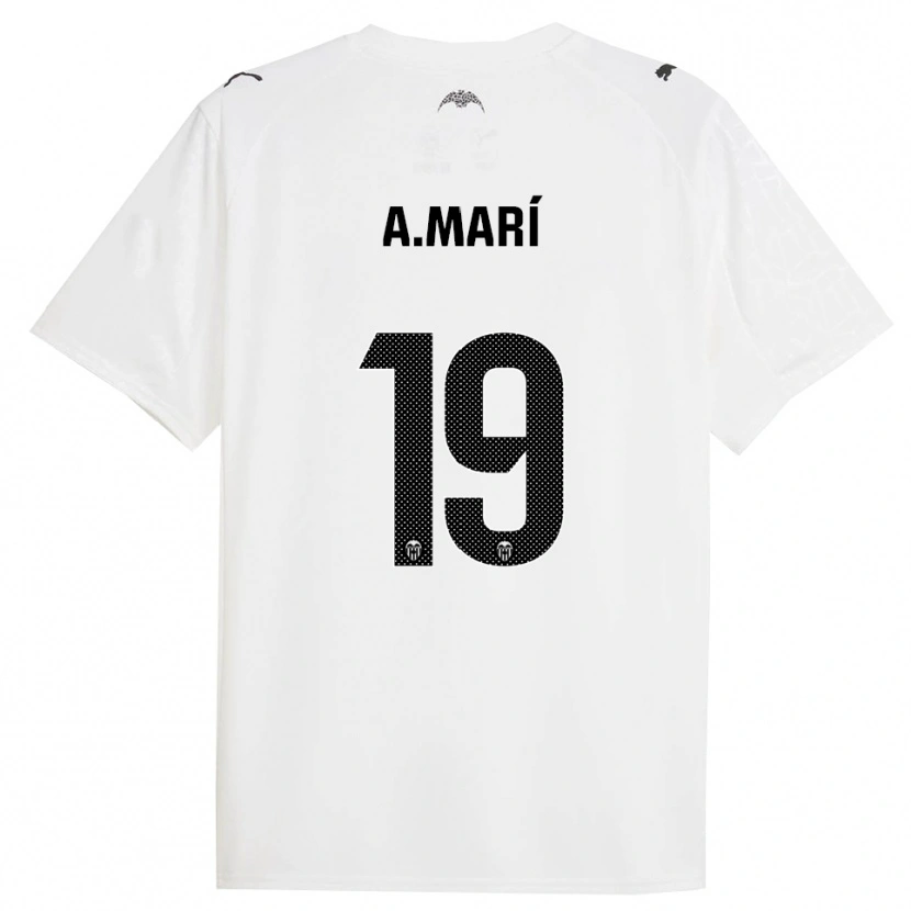Danxen Niño Camiseta Alberto Marí #19 Blanco Negro 1ª Equipación 2025/26 La Camisa México