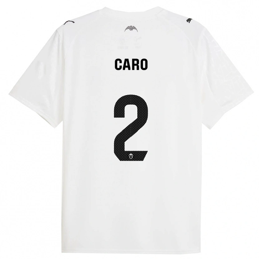 Danxen Niño Camiseta Andrés Caro #2 Blanco Negro 1ª Equipación 2025/26 La Camisa México