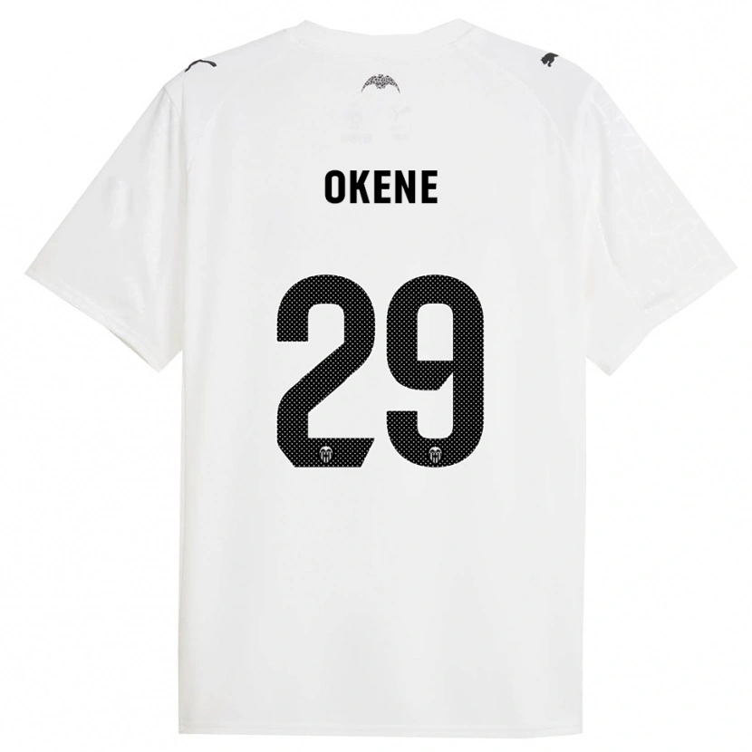 Danxen Niño Camiseta Andrea Okene #29 Blanco Negro 1ª Equipación 2025/26 La Camisa México