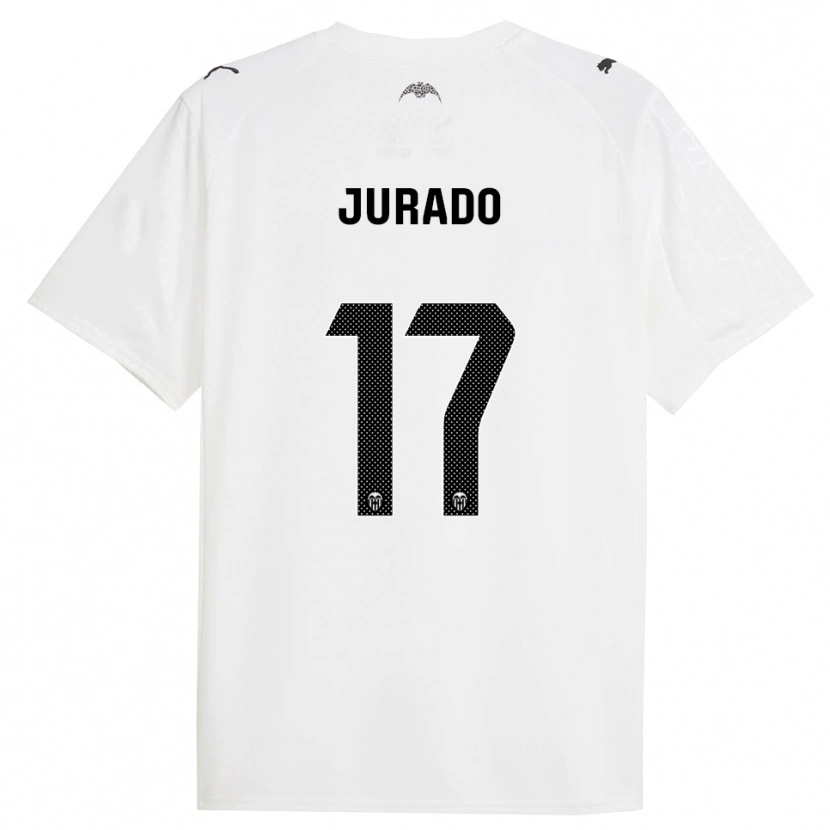 Danxen Niño Camiseta Marc Jurado #17 Blanco Negro 1ª Equipación 2025/26 La Camisa México