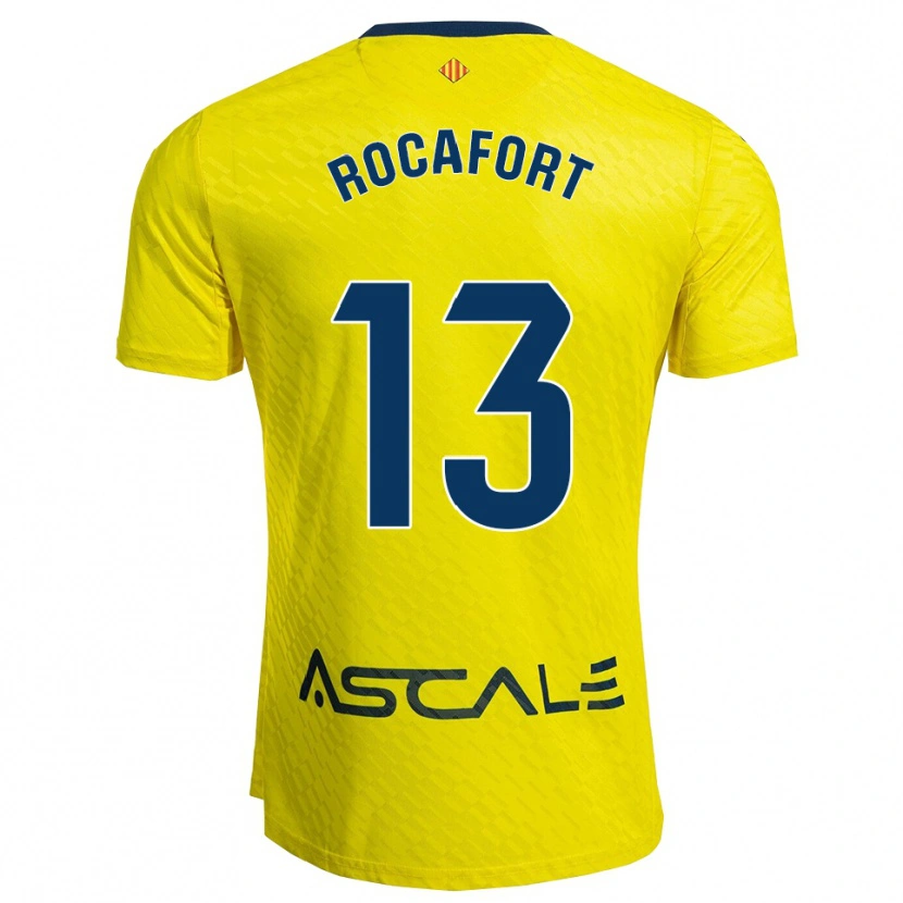 Danxen Niño Camiseta Rodrigo Rocafort #13 Amarillo Marino 1ª Equipación 2025/26 La Camisa México