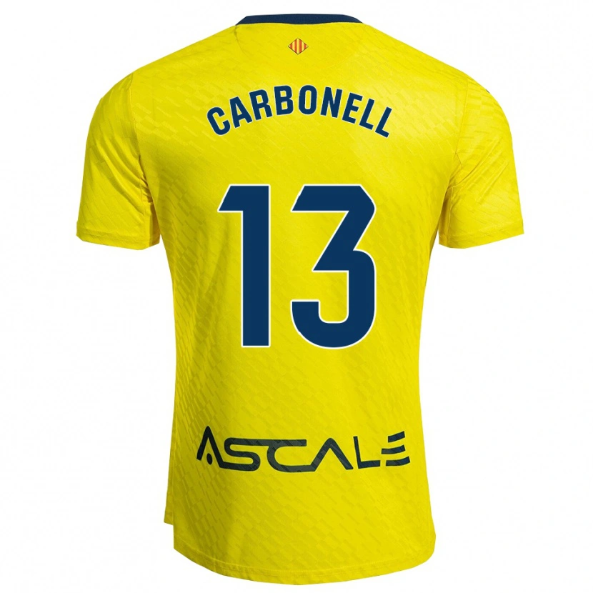 Danxen Niño Camiseta Carmen Carbonell #13 Amarillo Marino 1ª Equipación 2025/26 La Camisa México