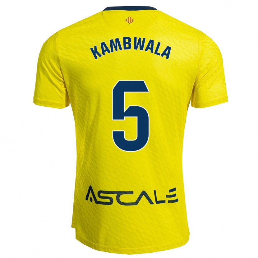 Danxen Niño Camiseta Willy Kambwala #5 Amarillo Marino 1ª Equipación 2025/26 La Camisa México