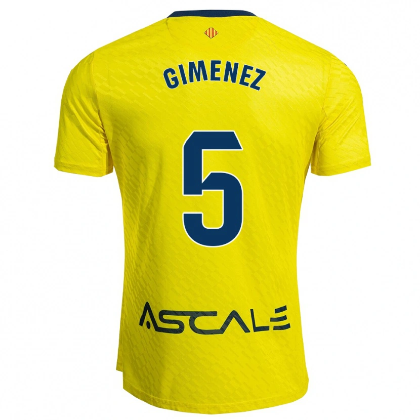 Danxen Niño Camiseta Yenifer Giménez #5 Amarillo Marino 1ª Equipación 2025/26 La Camisa México