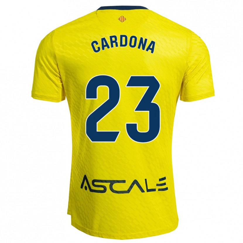 Danxen Niño Camiseta Sergi Cardona #23 Amarillo Marino 1ª Equipación 2025/26 La Camisa México