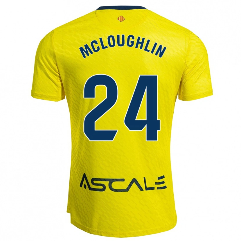 Danxen Niño Camiseta Caden Mcloughlin #24 Amarillo Marino 1ª Equipación 2025/26 La Camisa México