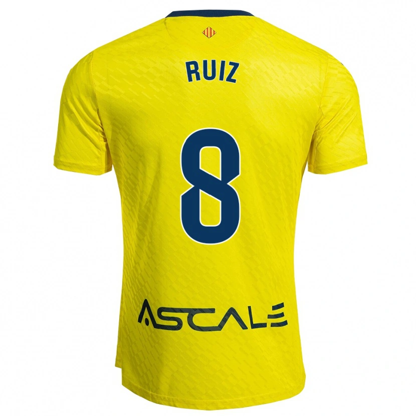 Danxen Niño Camiseta Adri Ruiz #8 Amarillo Marino 1ª Equipación 2025/26 La Camisa México
