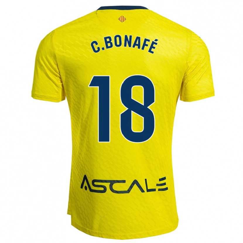 Danxen Niño Camiseta César Bonafé #18 Amarillo Marino 1ª Equipación 2025/26 La Camisa México