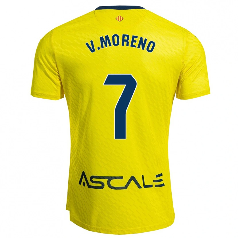 Danxen Niño Camiseta Víctor Moreno #7 Amarillo Marino 1ª Equipación 2025/26 La Camisa México