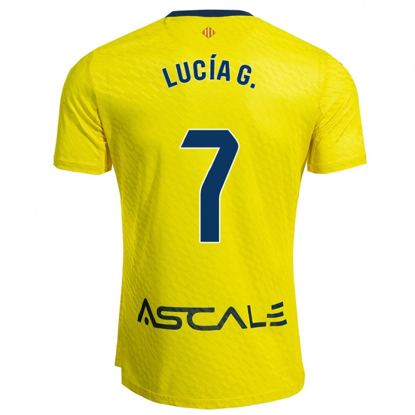 Danxen Niño Camiseta Lucía Gómez García #7 Amarillo Marino 1ª Equipación 2025/26 La Camisa México