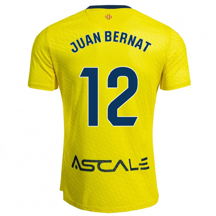 Danxen Niño Camiseta Juan Bernat #12 Amarillo Marino 1ª Equipación 2025/26 La Camisa México