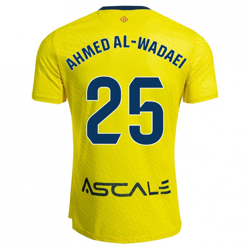 Danxen Niño Camiseta Sayed Ahmed Al-Wadaei #25 Amarillo Marino 1ª Equipación 2025/26 La Camisa México
