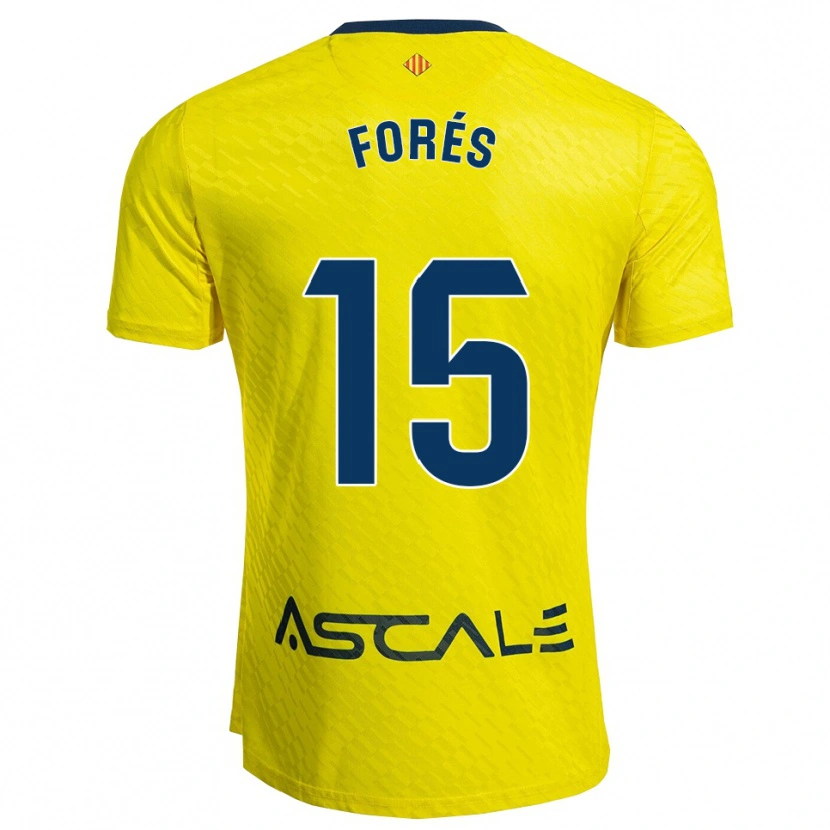 Danxen Niño Camiseta Arnau Forés #15 Amarillo Marino 1ª Equipación 2025/26 La Camisa México