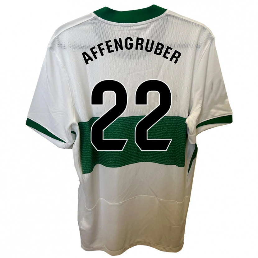 Danxen Niño Camiseta David Affengruber #22 Blanco Verde 1ª Equipación 2025/26 La Camisa México